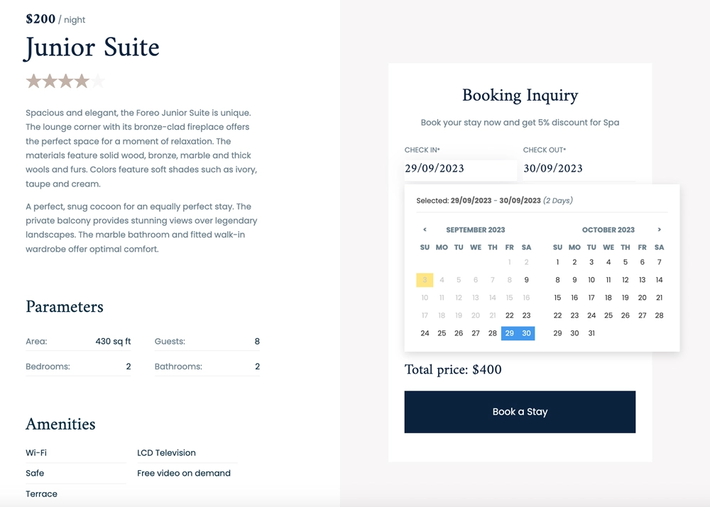 ระบบ OTA ตารางห้องว่าง